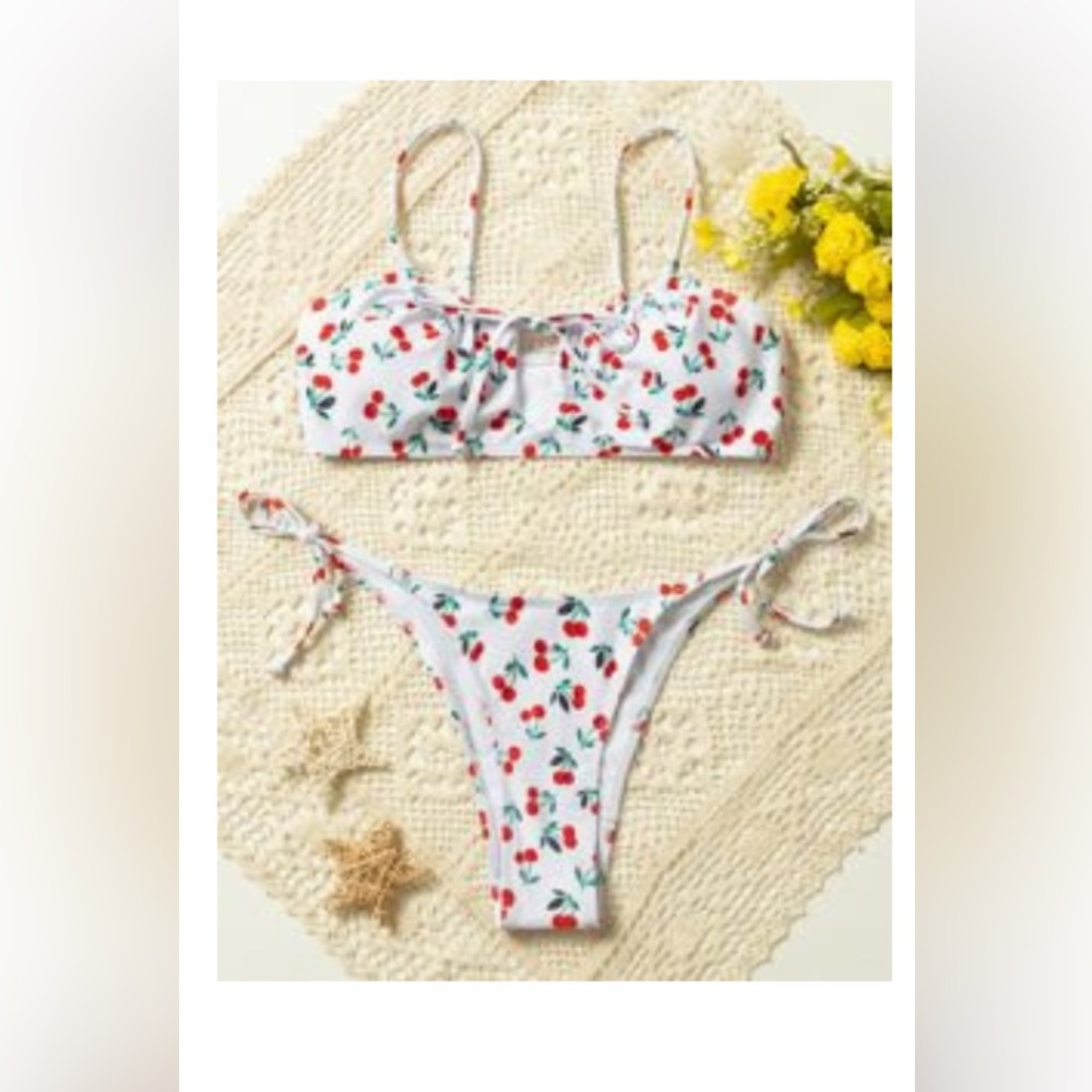 Cherry print bikini